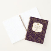 Carnet Fille du Roi en Damassé Or Pourpre (Intérieur)