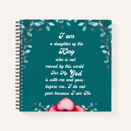 Carnet Fille Du Roi Inspirationnel Chrétien (Devant)