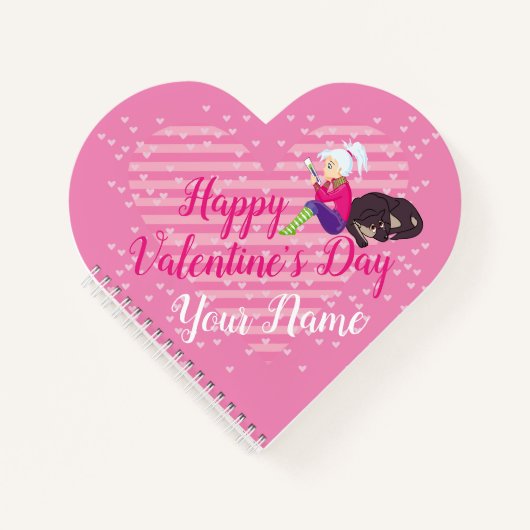 Carnet Fille en amour  (Devant)