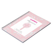Carnet Fille en dentelle rose Baptême (Côté gauche)