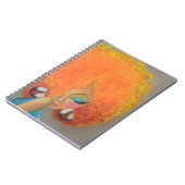 Carnet Fille en feu ! Femme noire, cheveux colorés (Côté gauche)