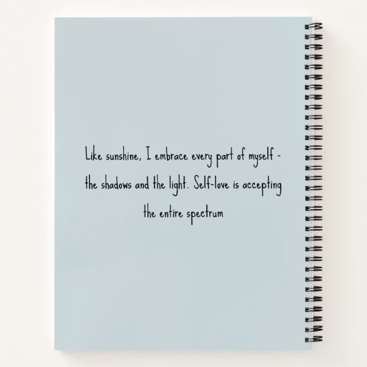 Carnet fille ensoleillée (Dos)