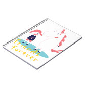 Carnet Fille et licorne meilleur ami (Côté gauche)