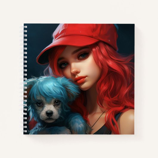 Carnet -Fille et son chien -4 (Devant)