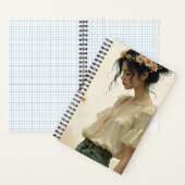 Carnet Fille éthérée avec papillons dans la nature (À l'intérieur)