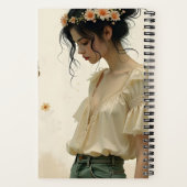 Carnet Fille éthérée avec papillons dans la nature (Verso)
