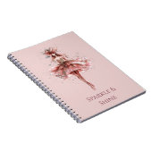 Carnet Fille étincelante en robe (Côté Droit)