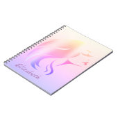 Carnet Fille Face Silhouette, Ombre - Personnalisé (Côté gauche)