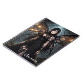 Carnet Fille fée d'anime gothique dans une forêt enchanté (Côté gauche)