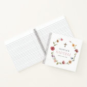 Carnet Fille Fleur Fleurie Célébration de Baptême (Intérieur)