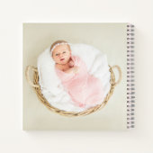 Carnet Fille Fleur Fleurie Célébration de Baptême (Dos)