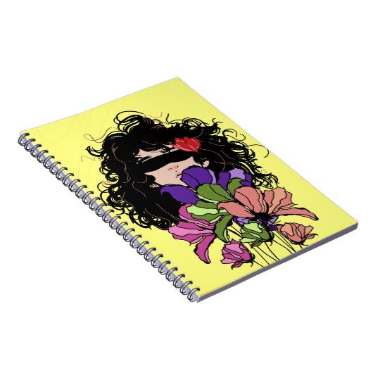 Carnet fille & Fleurs (Côté Droit)