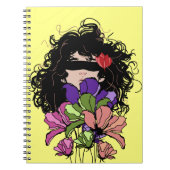 Carnet fille & Fleurs (Devant)