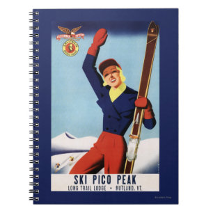 Carnet Fille flexible de ski de Pin- d'insecte