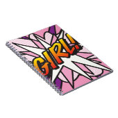 Carnet Fille Fun Retro Bande Dessinée Pop Art (Côté Droit)