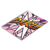 Carnet Fille Fun Retro Bande Dessinée Pop Art (Côté gauche)