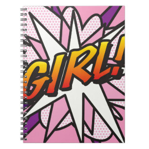 Carnet Fille Fun Retro Bande Dessinée Pop Art