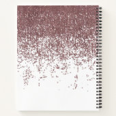 Carnet Fille Glamour Faux Rose Parties scintillant Or Bla (Dos)