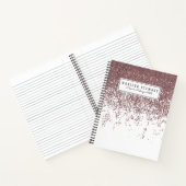 Carnet Fille Glamour Faux Rose Parties scintillant Or Bla (Intérieur)