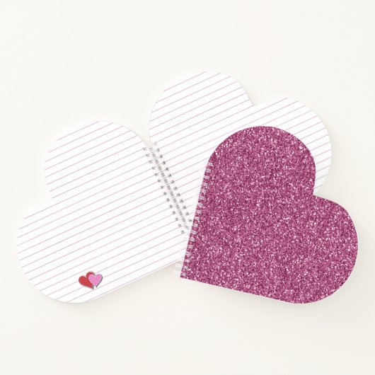 Carnet Fille Glitzy Parties scintillant rose (Intérieur)