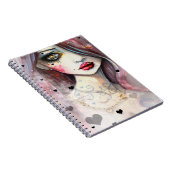 Carnet Fille gothique avec cœurs Art (Côté Droit)