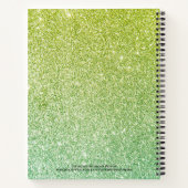 Carnet Fille jaune Ombre Parties scintillant Monogramme N (Dos)