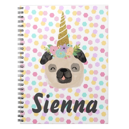 Carnet Fille Licorne Carlin (Devant)
