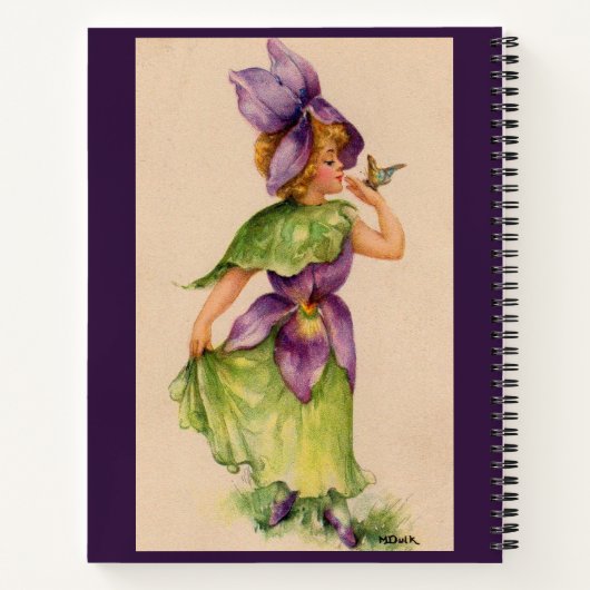 Carnet fille lilas (Dos)