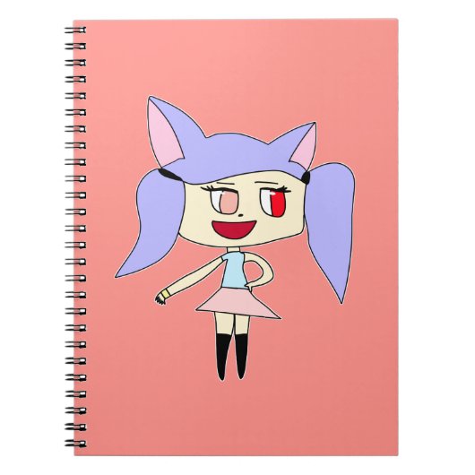 Carnet Fille Loup Pastel (Devant)