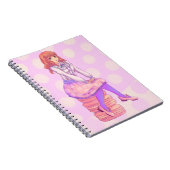 Carnet Fille Macaron rose (Côté Droit)