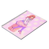 Carnet Fille Macaron rose (Côté gauche)