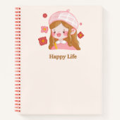 Carnet 💗 fille mignonne 🌷 (Devant)