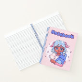 Carnet 💜 fille mignonne bleue 💛 ✨ (Intérieur)