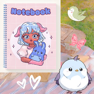 Carnet 💜 fille mignonne bleue 💛 ✨
