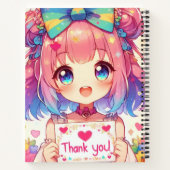 Carnet Fille mignonne d'anime (Dos)