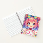 Carnet Fille mignonne d'anime (Intérieur)