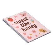 Carnet Fille Mignonne Rose Kawaii – Design Mignon (Côté Droit)