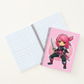 Carnet Fille Ninja rose (Intérieur)