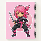 Carnet Fille Ninja rose (Dos)