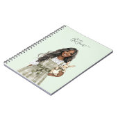 Carnet Fille noire avec agneau brun (Côté gauche)