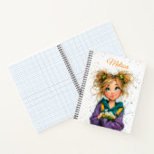 Carnet Fille originale mignonne aquarelle (Intérieur)