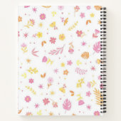 Carnet Fille originale mignonne aquarelle avec un chat (Dos)