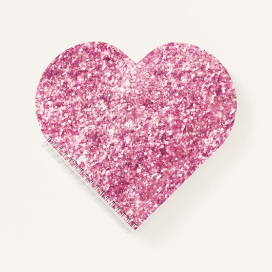 Carnet Fille Parties scintillant rose Confetti (Devant)
