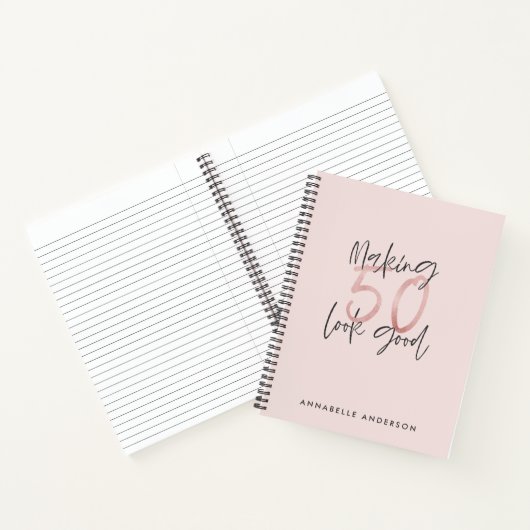 Carnet Fille parties scintillant rose moderne design 50e  (Intérieur)