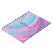 Carnet Fille Perruques rose et bleu personnalisées (Côté gauche)