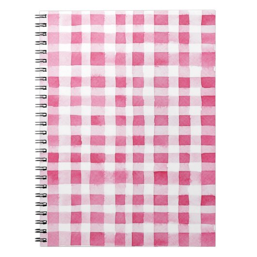Carnet Fille Pink Plaid Stripes (Devant)