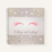 Carnet Fille Pois moderne, Faux Lashes (Devant)