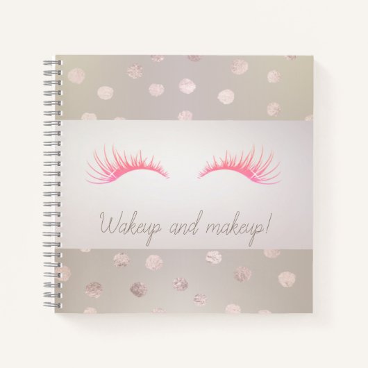 Carnet Fille Pois moderne, Faux Lashes (Devant)