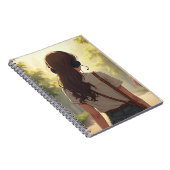 Carnet Fille portant un casque émotionnel note (Côté Droit)