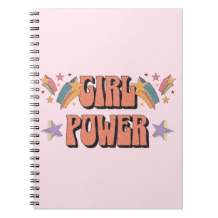 Carnet Fille Power conception de texte avec étoiles